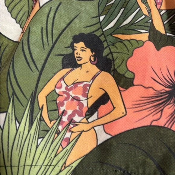 DuVin Design Beach Babes Tropical Print Swim Shorts, Novelty, Quick Dry Fabric. - Picture 5 of 15